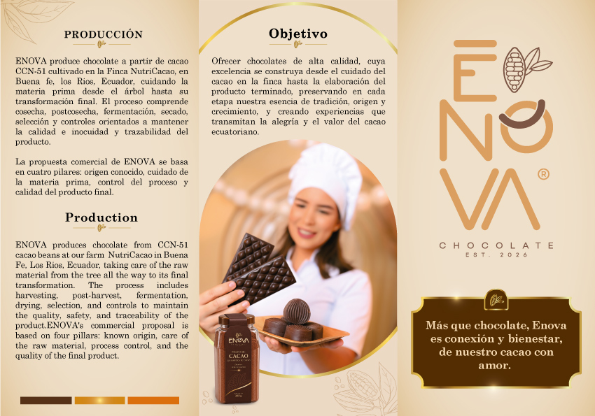 Tríptico Enova Chocolate - exterior